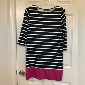 Basic Editions Striped, 3/4” Sleeve Dress - Size S